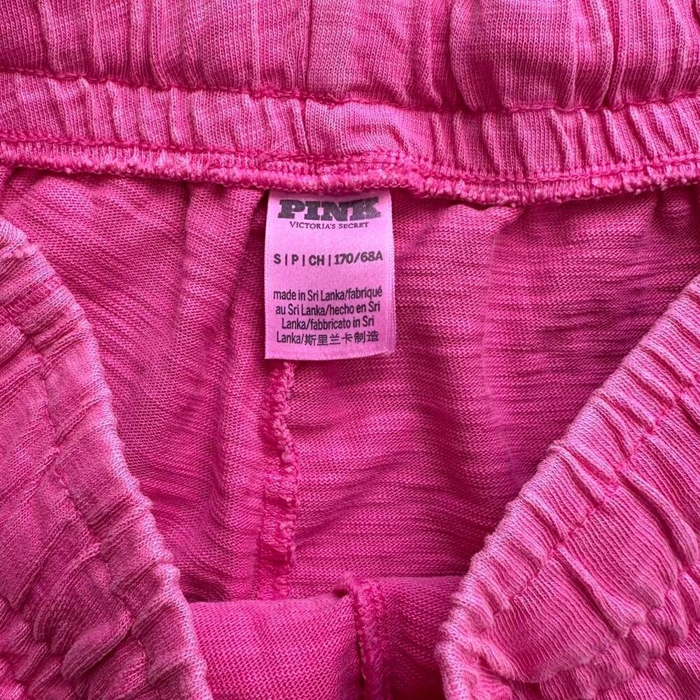 Victoria’s Secret PINK Hot Pink Sweatpants Drawstring Waist Size Small - Picture 3 of 5
